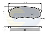 Set placute frana,frana disc MITSUBISHI PAJERO IV (V8_W, V9_W) (2006 - 2016) COMLINE CBP0404 piesa NOUA