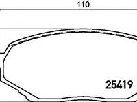 Set placute frana,frana disc MITSUBISHI PAJERO MINI (H5_A) - MINTEX MDB3228