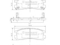 Set placute frana,frana disc MITSUBISHI SAPPORO Mk III (E16A), MITSUBISHI SIGMA (F2_A, F1_A), MITSUBISHI CHARIOT (N3_W, N4_W) - NIPPARTS J3615003