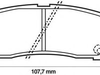 Set placute frana,frana disc MITSUBISHI SAPPORO Mk III (E16A), MITSUBISHI SIGMA (F2_A, F1_A), MITSUBISHI CHARIOT (N3_W, N4_W) - JURID 572186J