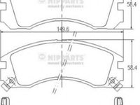 Set placute frana,frana disc MITSUBISHI SPACE RUNNER (N6_W) (1999 - 2002) NIPPARTS J3605031