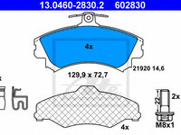 Set placute frana,frana disc MITSUBISHI SPACE STAR (DG_A) (1998 - 2004) ATE 13.0460-2830.2