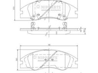 Set placute frana,frana disc NIPPARTS J3600326