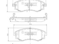 Set placute frana,frana disc NIPPARTS J3601055