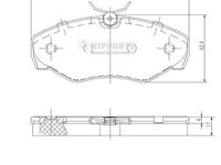 Set placute frana,frana disc NIPPARTS J3601080