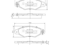 Set placute frana,frana disc NIPPARTS J3601093