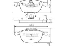 Set placute frana,frana disc NIPPARTS J3603063