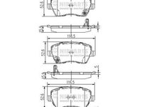 Set placute frana,frana disc NIPPARTS J3608026