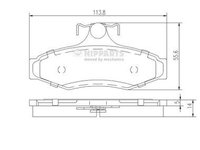 Set placute frana,frana disc NIPPARTS J3610901