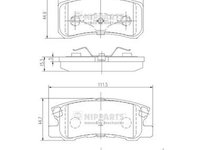 Set placute frana,frana disc NIPPARTS J3615010