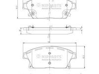 Set placute frana,frana disc NIPPARTS N3600915