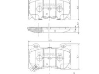 Set placute frana,frana disc NIPPARTS N3601107