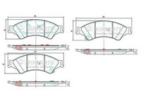 Set placute frana,frana disc NIPPARTS N3603075