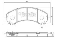 Set placute frana,frana disc NIPPARTS N3609012