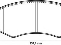 Set placute frana,frana disc NISSAN 240 SX (S13), NISSAN LIBERTY (M11), NISSAN PRIMERA Break (W10) - JURID 572347J