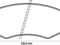 Set placute frana,frana disc NISSAN 240 SX (S13), NISSAN LIBERTY (M11), NISSAN PRIMERA Break (W10) - JURID 572339J