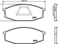 Set placute frana,frana disc NISSAN 280 ZX,ZXT (HGS130) - MINTEX MDB1816