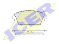 Set placute frana,frana disc NISSAN ALMERA TINO (V10), NISSAN PRIMERA (P12), NISSAN PRIMERA Traveller (WP12) - ICER 181581