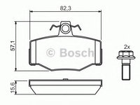 Set placute frana,frana disc NISSAN ALMERA TINO (V10) (1998 - 2006) BOSCH 0 986 460 993 piesa NOUA