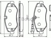 Set placute frana,frana disc NISSAN CABSTAR (2006 - 2012) BOSCH 0 986 494 334