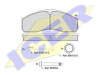 Set placute frana,frana disc NISSAN CABSTAR E, NISSAN ATLEON, IVECO DAILY III caroserie inchisa/combi - ICER 141499