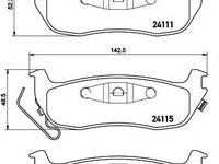 Set placute frana,frana disc NISSAN CAMIONES / FRONTIER (D40), NISSAN TITAN, NISSAN ARMADA - HELLA PAGID 8DB 355 013-681