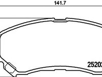 Set placute frana,frana disc NISSAN DUALIS (J10, JJ10), SUZUKI KIZASHI (FR), NISSAN QASHQAI (J11, J11E) - HELLA PAGID 8DB 355 015-911