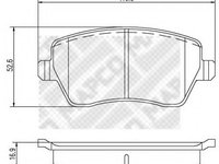 Set placute frana,frana disc NISSAN MARCH III (K12), RENAULT MODUS / GRAND MODUS (F/JP0_), DACIA LOGAN (LS_) - MAPCO 6758