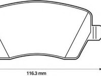 Set placute frana,frana disc NISSAN MARCH III (K12), RENAULT MODUS / GRAND MODUS (F/JP0_), DACIA LOGAN (LS_) - JURID 573125J