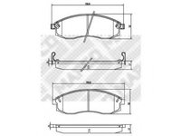 Set placute frana,frana disc NISSAN MAXIMA (A32), MITSUBISHI COLT/RODEO (K7_T, K6_T), NISSAN MAXIMA Station Wagon - MAPCO 6889