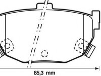 Set placute frana,frana disc NISSAN MAXIMA II limuzina (J30), NISSAN 280 ZX,ZXT (HGS130), NISSAN BLUEBIRD (T72 , T12) - JURID 572127J