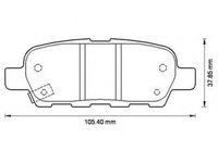 Set placute frana,frana disc NISSAN MAXIMA QX limuzina (A33), NISSAN X-TRAIL (T30), NISSAN MURANO (Z50) - JURID 572501J