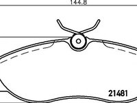 Set placute frana,frana disc NISSAN MISTRAL II (R20), NISSAN SERENA (C23M), FORD MAVERICK (UDS, UNS) - MINTEX MDB1657