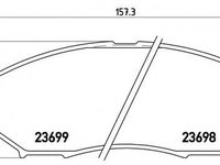 Set placute frana,frana disc NISSAN MURANO (Z50) (2003 - 2020) BREMBO P 56 058