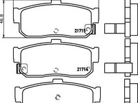 Set placute frana,frana disc NISSAN NX/NXR (B13), NISSAN SABRE III hatchback (N14), NISSAN PULSAR III hatchback (N14) - MINTEX MDB1707