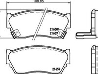 Set placute frana,frana disc NISSAN NX/NXR (B13), NISSAN SABRE III hatchback (N14), NISSAN PULSAR III hatchback (N14) - MINTEX MDB1720