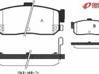 Set placute frana,frana disc NISSAN NX/NXR (B13), NISSAN SABRE III hatchback (N14), NISSAN PULSAR III hatchback (N14) - METZGER 0366.22