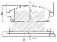 Set placute frana,frana disc NISSAN PATHFINDER (R50), NISSAN X-TRAIL (T30) - MAPCO 6755