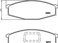 Set placute frana,frana disc NISSAN PATROL Station Wagon (W160), NISSAN SAFARI autoturism de teren, inchis (K160) - MINTEX MDB1863