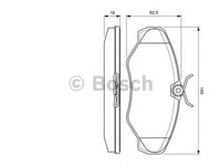 Set placute frana,frana disc NISSAN PRIMASTAR caroserie (X83) (2002 - 2020) BOSCH 0 986 424 636