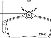 Set placute frana,frana disc NISSAN PRIMERA (P11), NISSAN PRIMERA Hatchback (P11), NISSAN PRIMERA Break (WP11) - HELLA PAGID 8DB 355 018-441