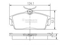 Set placute frana,frana disc NISSAN PRIMERA (P11), NISSAN PRIMERA Hatchback (P11), NISSAN PRIMERA Break (WP11) - NIPPARTS J3601068