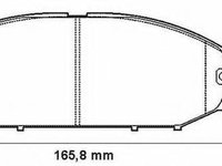 Set placute frana,frana disc NISSAN SAFARI II autoturism de teren, inchis (Y61), NISSAN PATROL IV (GU, Y61) - JURID 572448J