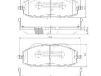 Set placute frana,frana disc NISSAN SAFARI II autoturism de teren, inchis (Y61), NISSAN PATROL IV (GU, Y61) - NIPPARTS J3601070