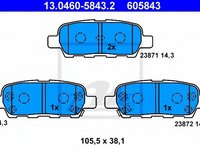 Set placute frana,frana disc NISSAN X-TRAIL (T30) (2001 - 2013) ATE 13.0460-5843.2 piesa NOUA