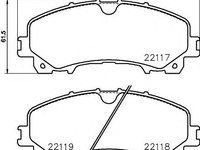 Set placute frana,frana disc NISSAN X-TRAIL (T32) (2013 - 2016) TEXTAR 2211701 piesa NOUA