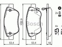 Set placute frana,frana disc OPEL ADAM (2012 - 2016) BOSCH 0 986 494 092