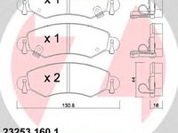 Set placute frana,frana disc OPEL AGILA (A) (H00), VAUXHALL AGILA Mk I (A), SUZUKI WAGON R+ (MM) - ZIMMERMANN 23253.160.1