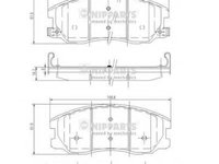 Set placute frana,frana disc OPEL ANTARA, CHEVROLET CAPTIVA (C100, C140) - NIPPARTS J3600913