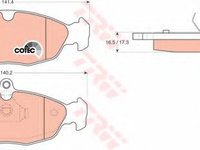 Set placute frana,frana disc OPEL ASTRA F (56_, 57_) (1991 - 1998) TRW GDB1040